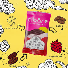 On-the-go raspberry cacao crunch bar ready to snack