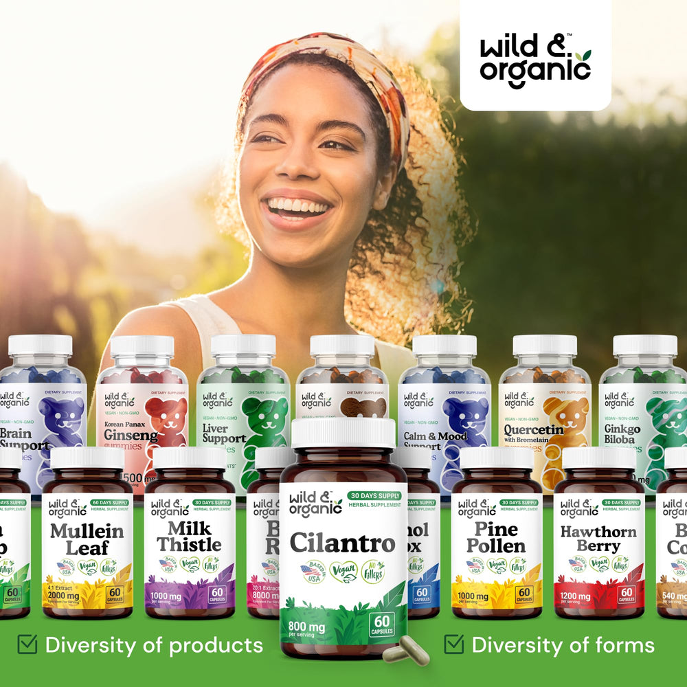 60-count bottle of cilantro capsules