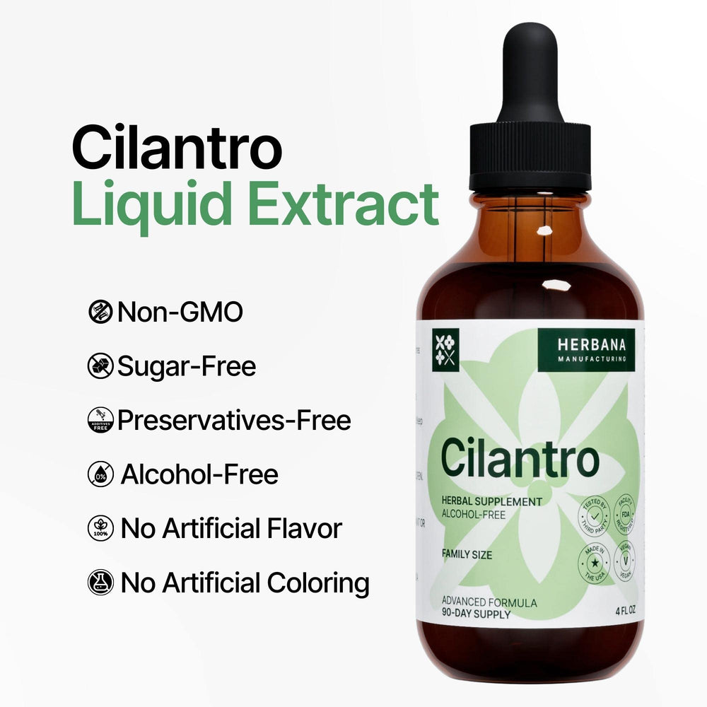 Vitamin A source in cilantro tincture promoting eye health