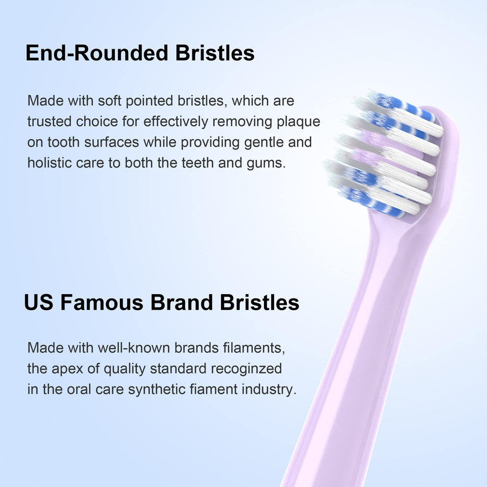 Slim angled neck and dense bristles for Colgate Hum compatibility