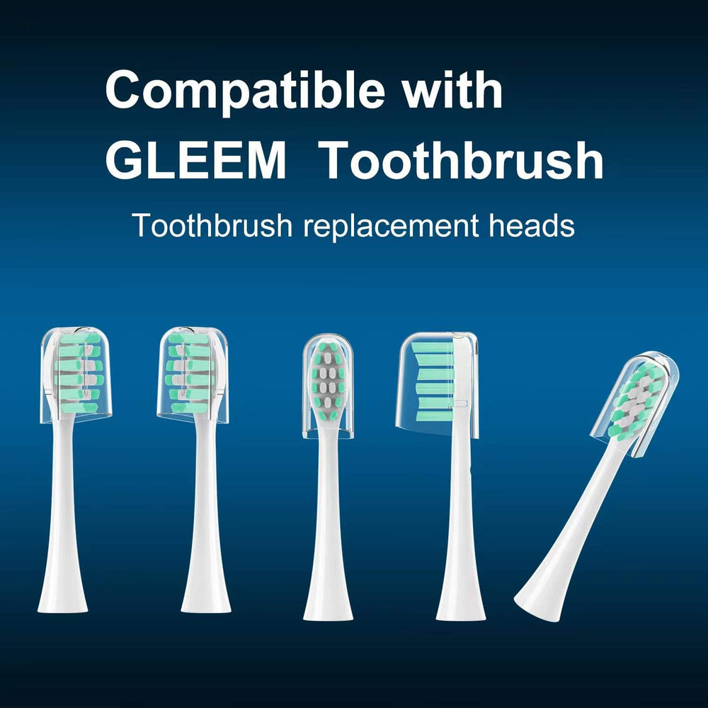 Gleem electric toothbrush heads compatible with Gleem, easy snap-on