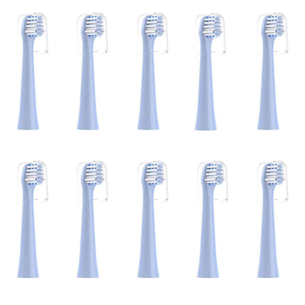 CILGEWH Replacement Toothbrush Heads 10 Pack Blue for Colgate Hum - front view