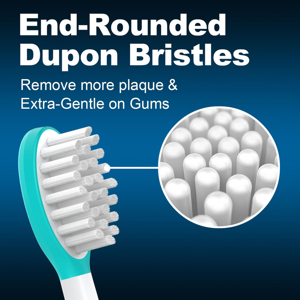 Gentle contoured bristles designed for ages 7+