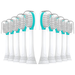 CILGEWH Kids 10-pack replacement toothbrush heads for Philips Sonicare (Blue)