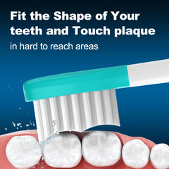 Close-up view of soft bristles on CILGEWH Kids replacement head