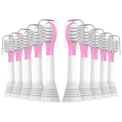Box of 10 replacement heads for kids ages 3-7 in pink