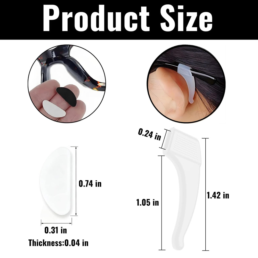Close-up of transparent silicone nose pads material