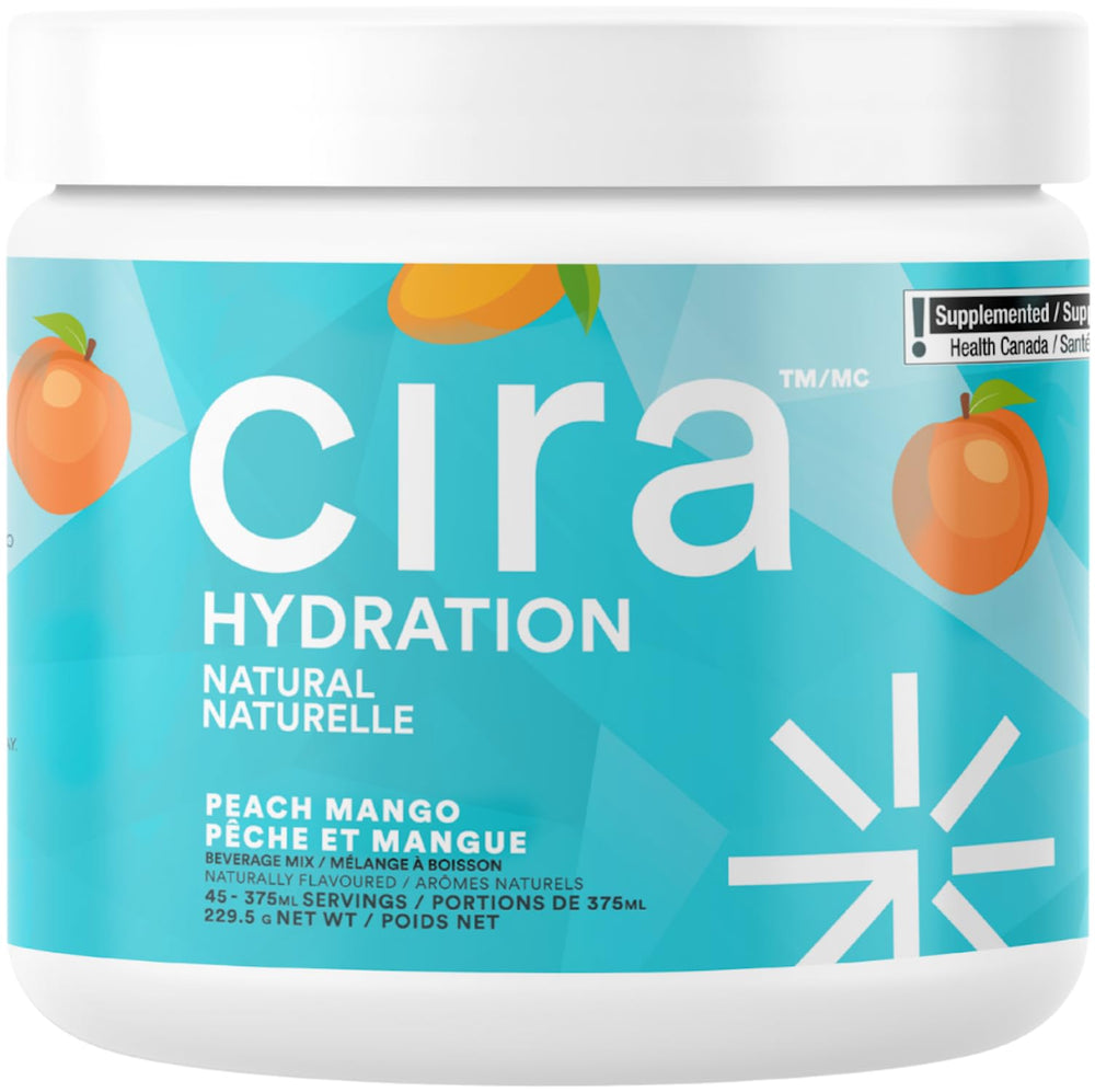 Cira Hydration Peach Mango tub ready for on-the-go hydration with electrolytes