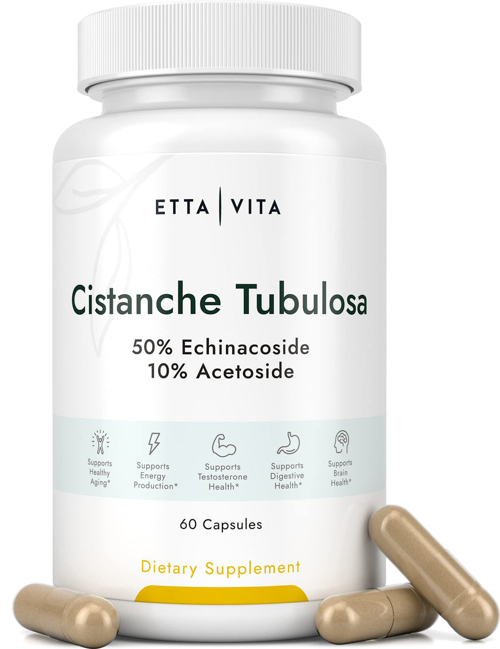 Potent Cistanche Tubulosa Capsule bottle label front (500 mg)
