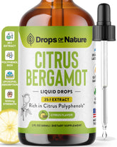 Citrus Bergamot Extract 25:1 Liquid Drops bottle and packaging