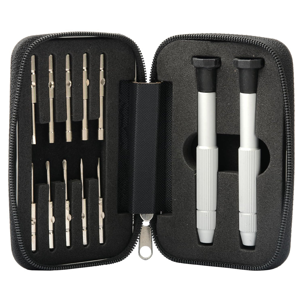 360-degree rotating head eyeglass screwdriver in hand