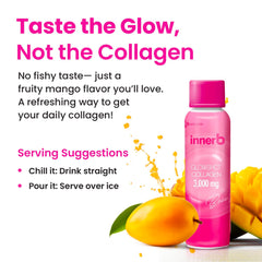 Nutrition facts panel of Glowshot Collagen bottle