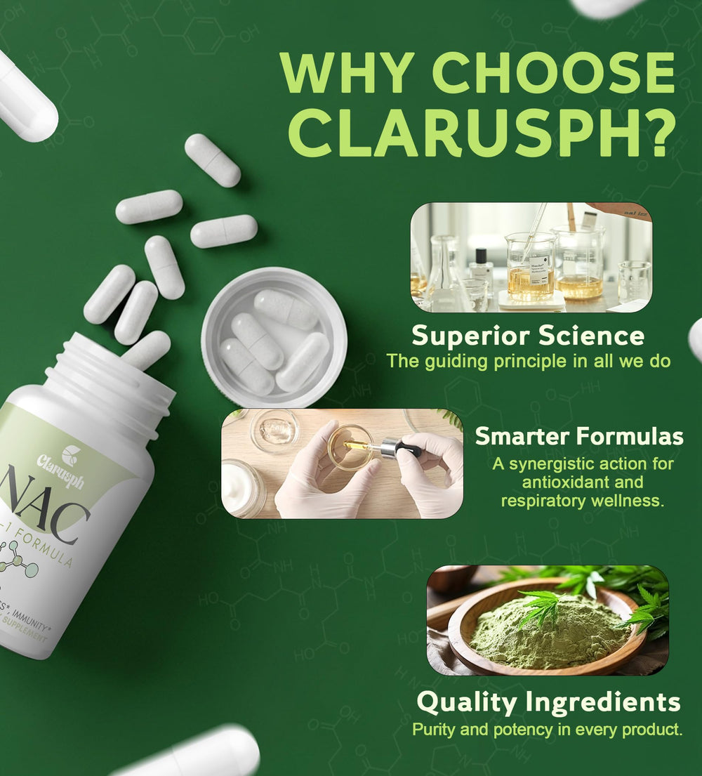 Close-up of Clarusph NAC 1200mg capsules