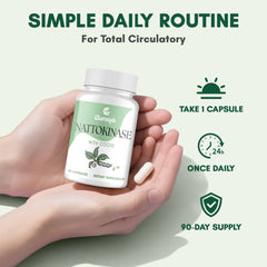 90 capsules per bottle image for Clarusph Nattokinase