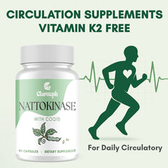 Back label with nutrition information on Clarusph Nattokinase bottle