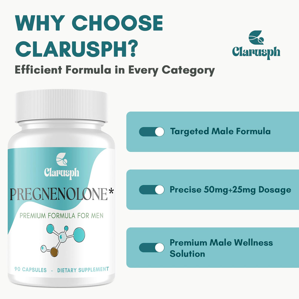 Close-up of a Clarusph Pregnenolone capsule