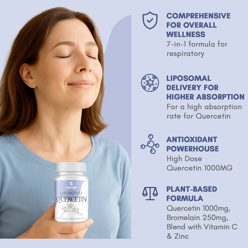 Graphic of quercetin, bromelain, vitamin C and zinc blend
