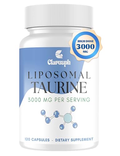 Clarusph Taurine supplement bottle showing packaging and label.