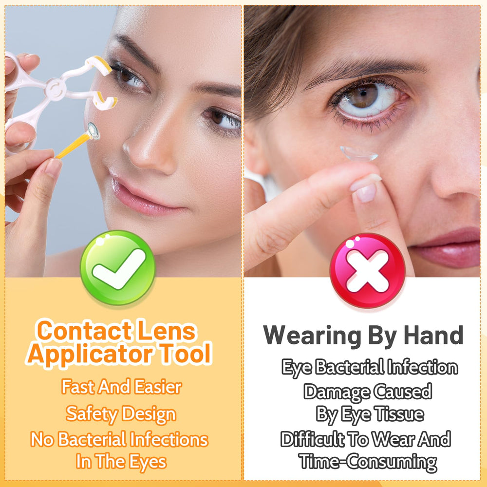 Compact travel-friendly contact lens remover and inserter set
