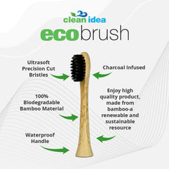 Eco-friendly bamboo replacement head for electric toothbrush