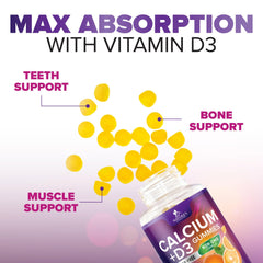 Clean-label calcium gummies with transparent ingredients