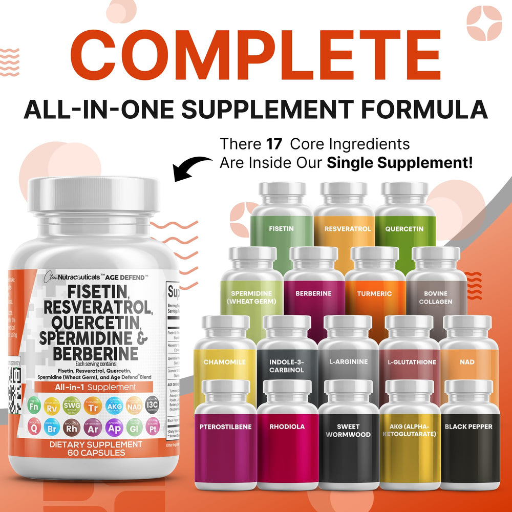 Graphic showing 16-in-1 longevity ingredients