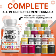 Graphic showing 16-in-1 longevity ingredients