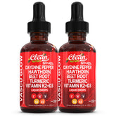 Bottle of Clean Nutra Cayenne Pepper Drops with dropper