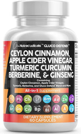 Bottle of Clean Nutra 16-in-1 Ceylon Cinnamon & Apple Cider Vinegar capsules
