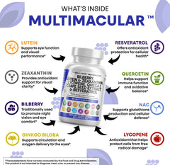 Bilberry extract visual for eye health supplement