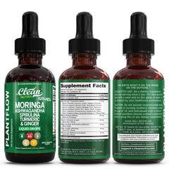 Sustainably packaged moringa drops with chlorophyll-rich greens