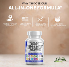 Clean Nutra Eye Vitamins: cápsulas de alta calidad para consumo diario cómodo
