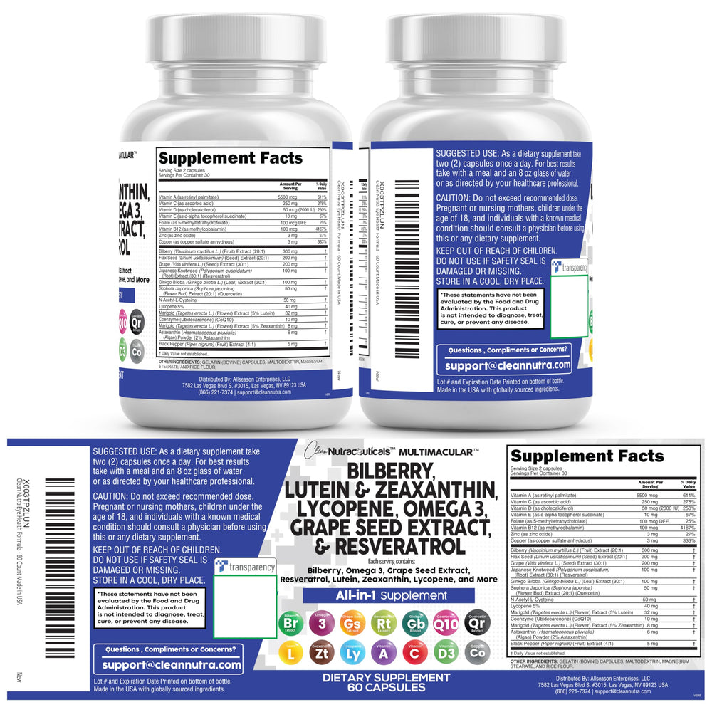 Clean Nutra Eye Vitamins: envase práctico para un plan diario de cuidado visual