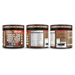 Clean Nutra organic mushroom supplements packaging