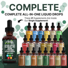 Close-up of Clean Thyro Bloom liquid thyroid support ingredients