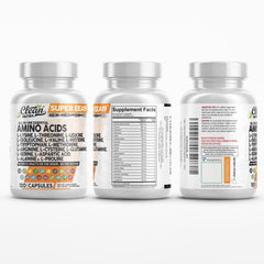 An assorted display of L-Tryptophan, L-Histidine, and Aspartic Acid blend