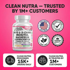 Clean Nutraceuticals open bottle showing clear label and supplement facts