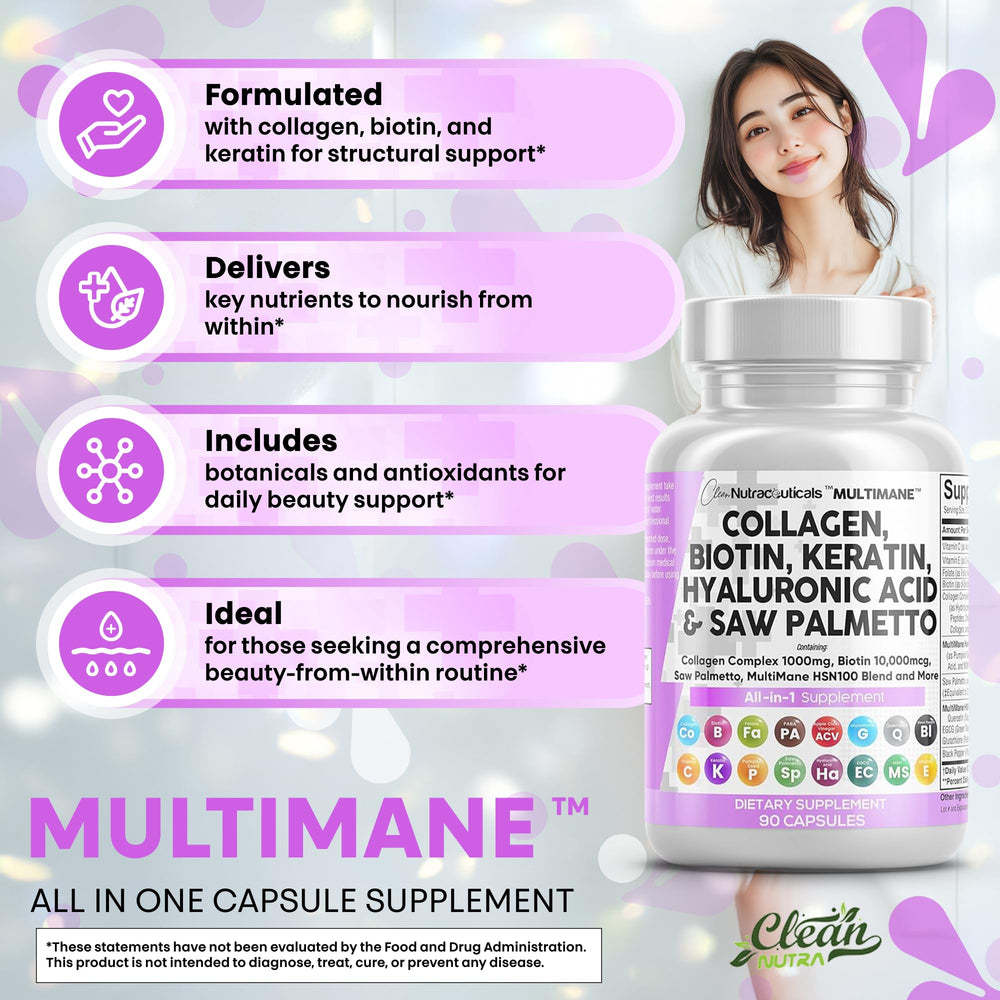 Saw palmetto, pumpkin seed and MSM ingredients