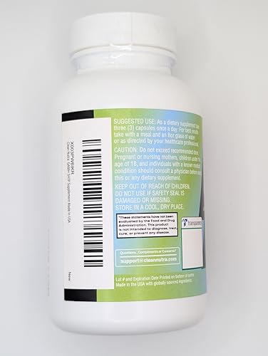 Ingredients list including Ashwagandha, SAM-e, L-Glycine