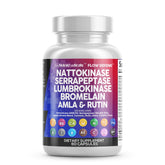 Bottle of Clean Nutraceuticals nattokinase 4000 FU and serrapeptase enzyme blend