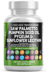 Clean Nutraceuticals Prostate Defend bottle label showing Saw Palmetto and Lycopene