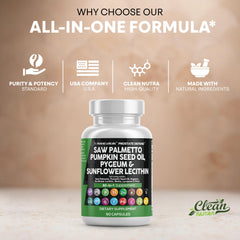 Clean Nutraceuticals Prostate Defend bottle on a clean surface