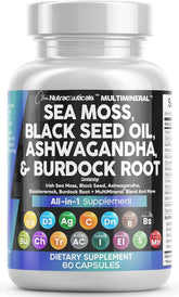 Clean Nutraceuticals Sea Moss and Black Seed Oil 15-in-1 bottle