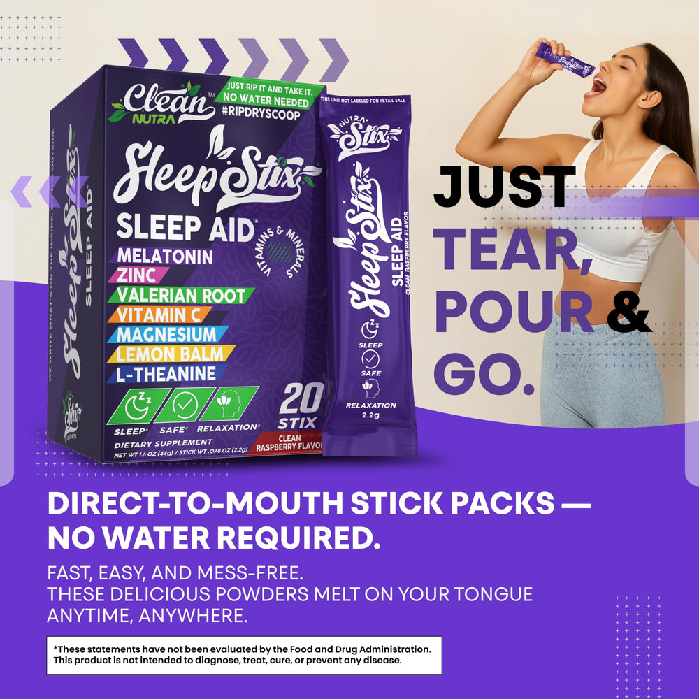 Clean Nutraceuticals single packet in hand demonstrating travel friendly size