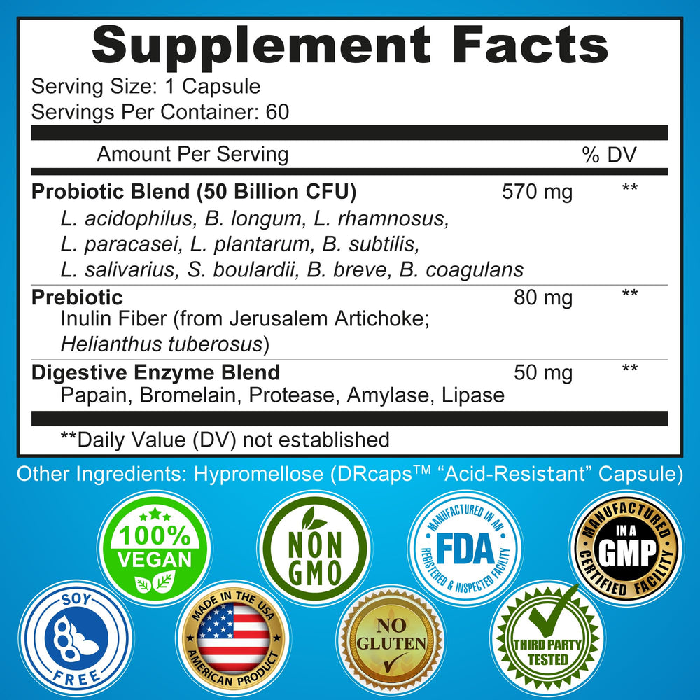 Clean probiotic formula free of fillers