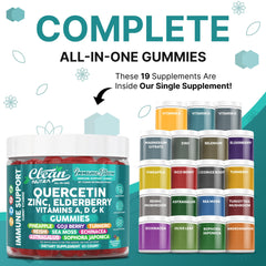 Product packaging showing Immune Support Gummies label