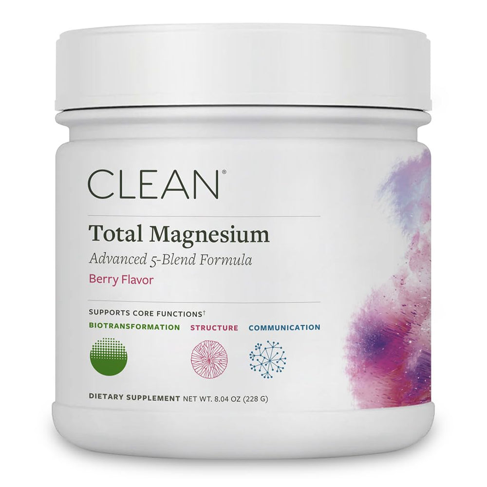 Clean Total Magnesium Berry Flavor bottle label
