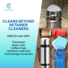Discoloration removal on dental appliances with Cleanezz