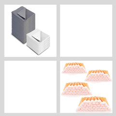 Front view of AAwipes microfiber cloths, 30-pack, grey and white, 6x7 inches