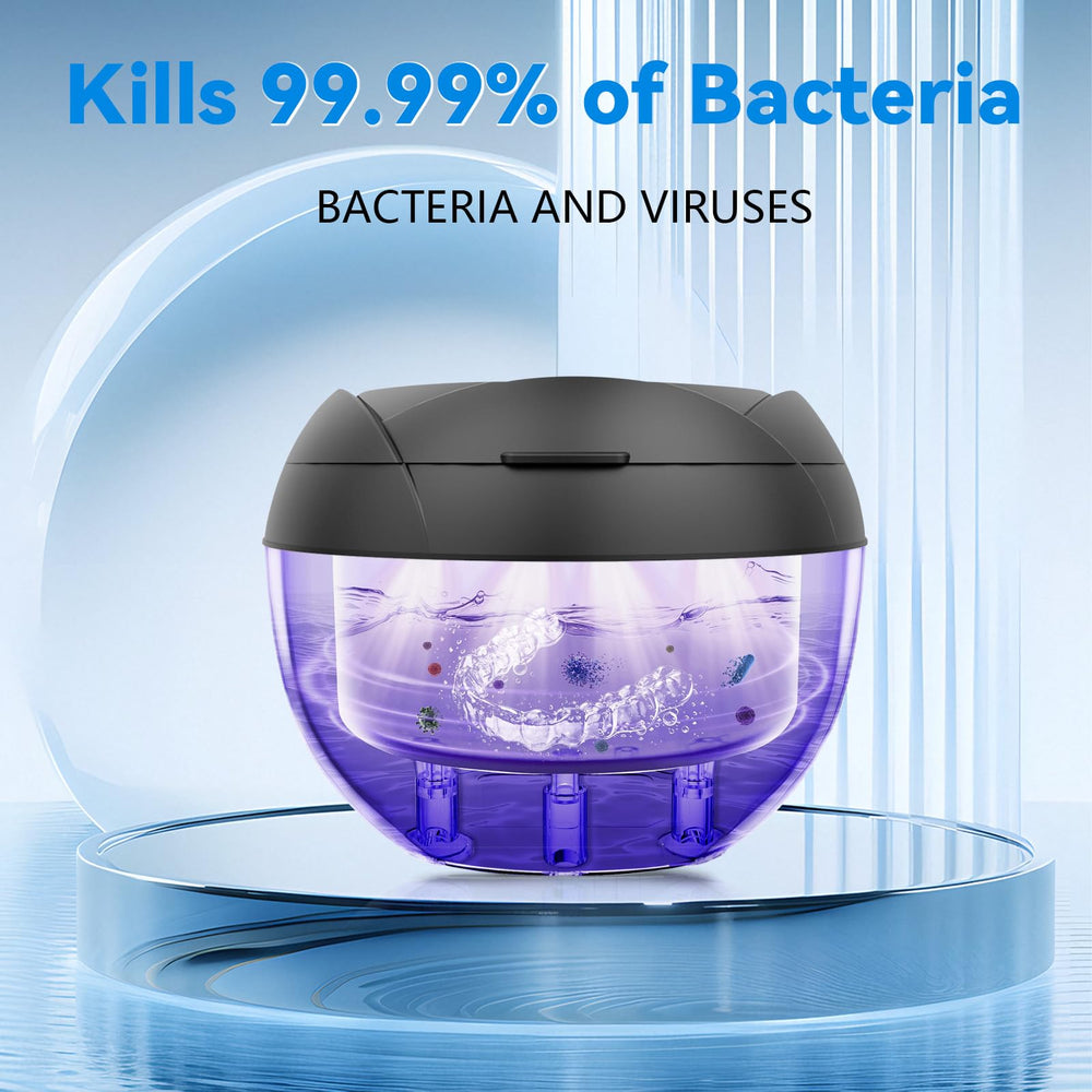 Cleaning pod for dentures and mouth guards with 200ml capacity